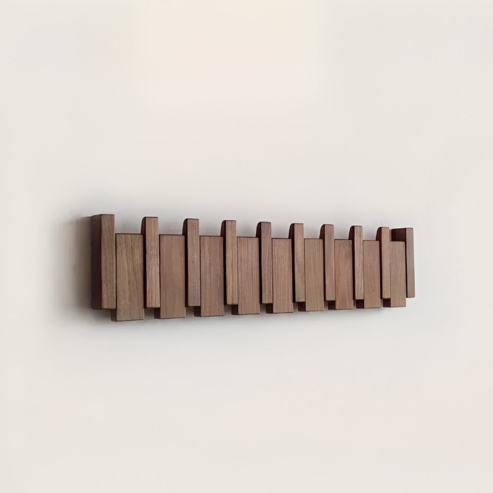 Chic Folding Coat Rack with Artistic Piano-Inspired Design