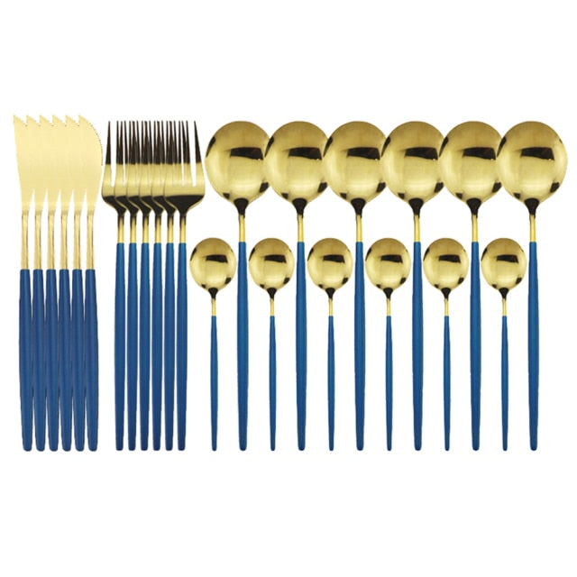 Sophisticated 24-Piece Cutlery Set for Stylish Dining