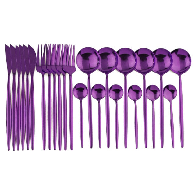 Sophisticated 24-Piece Cutlery Set for Stylish Dining