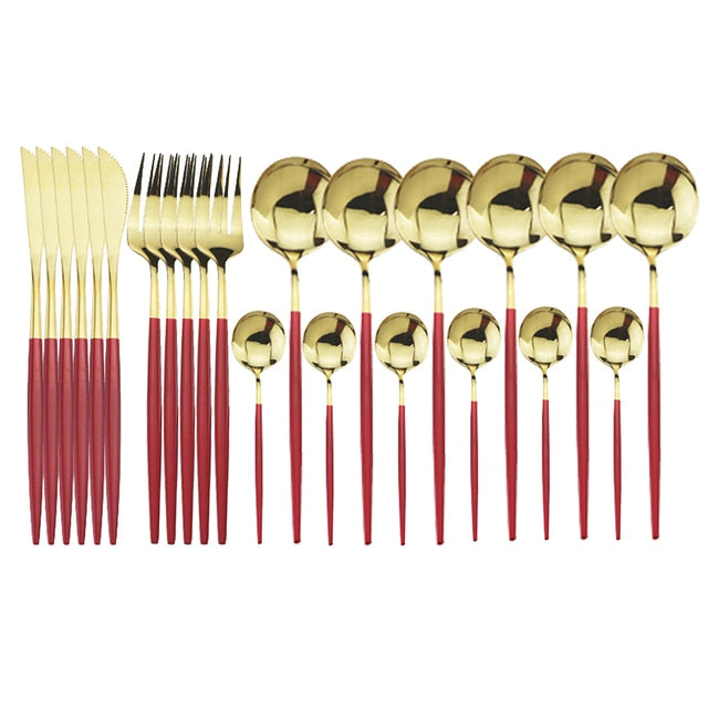 Sophisticated 24-Piece Cutlery Set for Stylish Dining