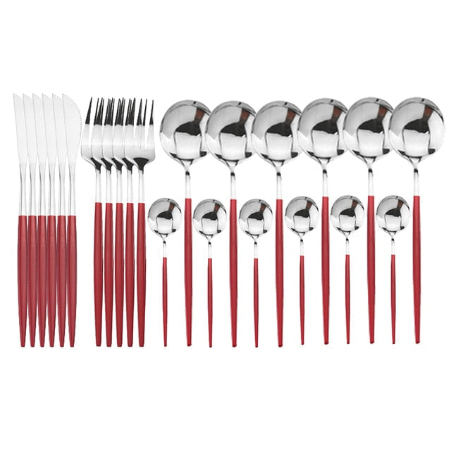 Sophisticated 24-Piece Cutlery Set for Stylish Dining