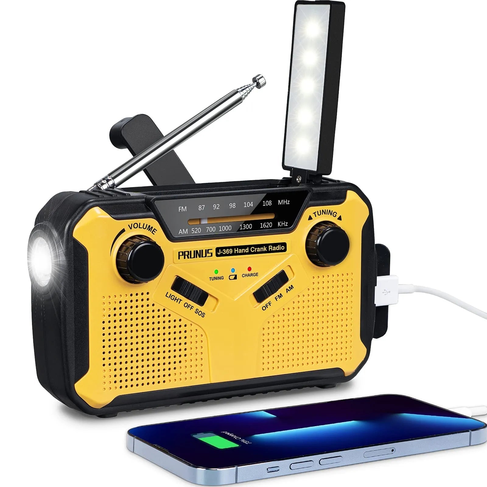 Survival Radio | Portable Dynamo Device with Solar Charging & LED Light | Must-Have Safety Gear for Outdoor Enthusiasts