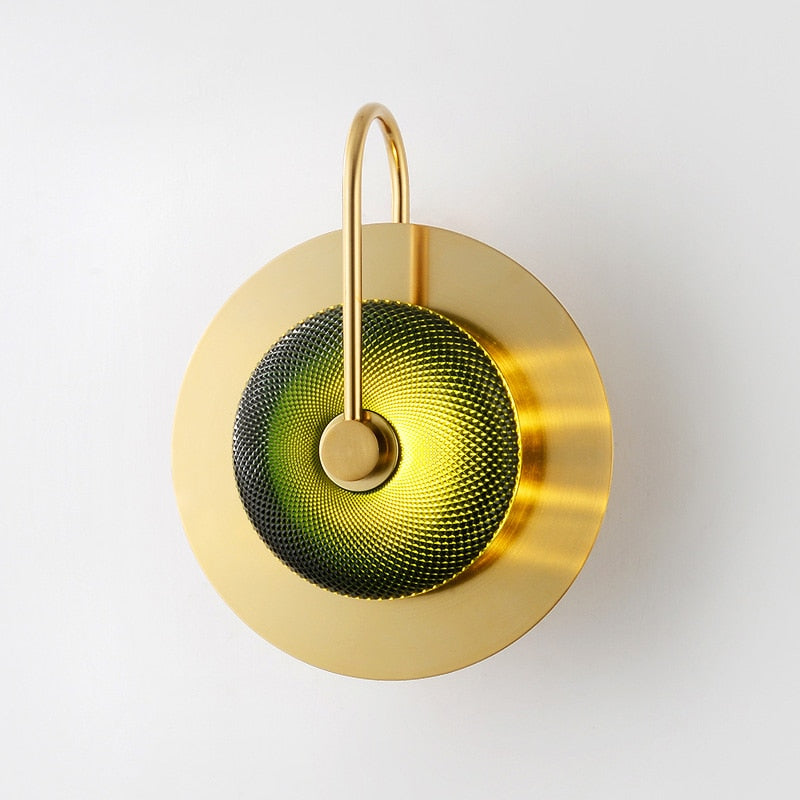 Stylish Brass and Glass LED Wall Sconce for Modern Homes