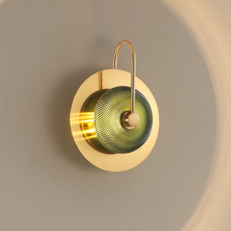Stylish Brass and Glass LED Wall Sconce for Modern Homes