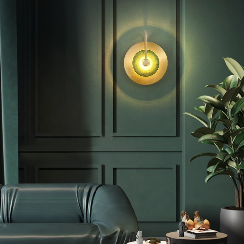 Stylish Brass and Glass LED Wall Sconce for Modern Homes