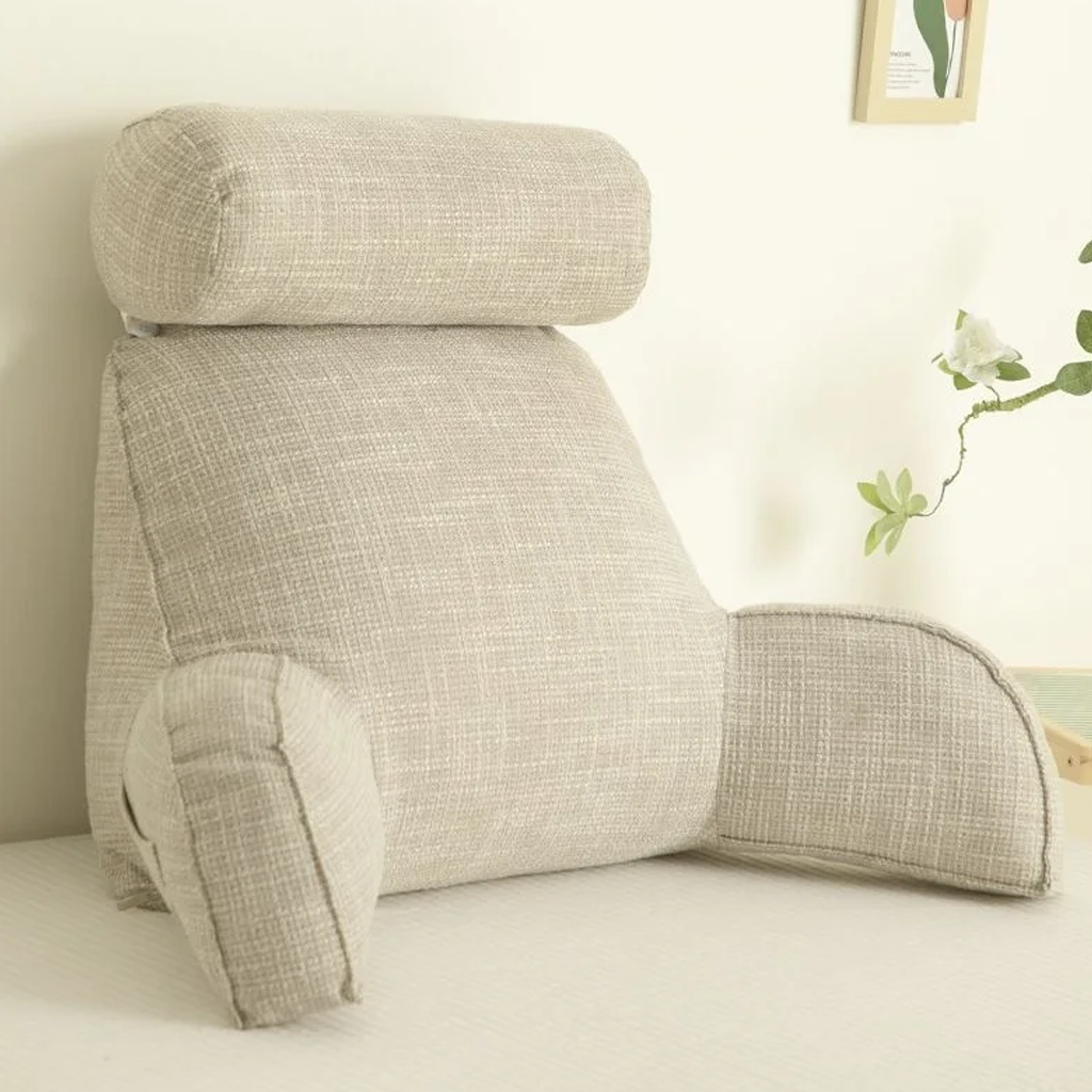 Adjustable Comfort Pillow with Lumbar Support & Armrests