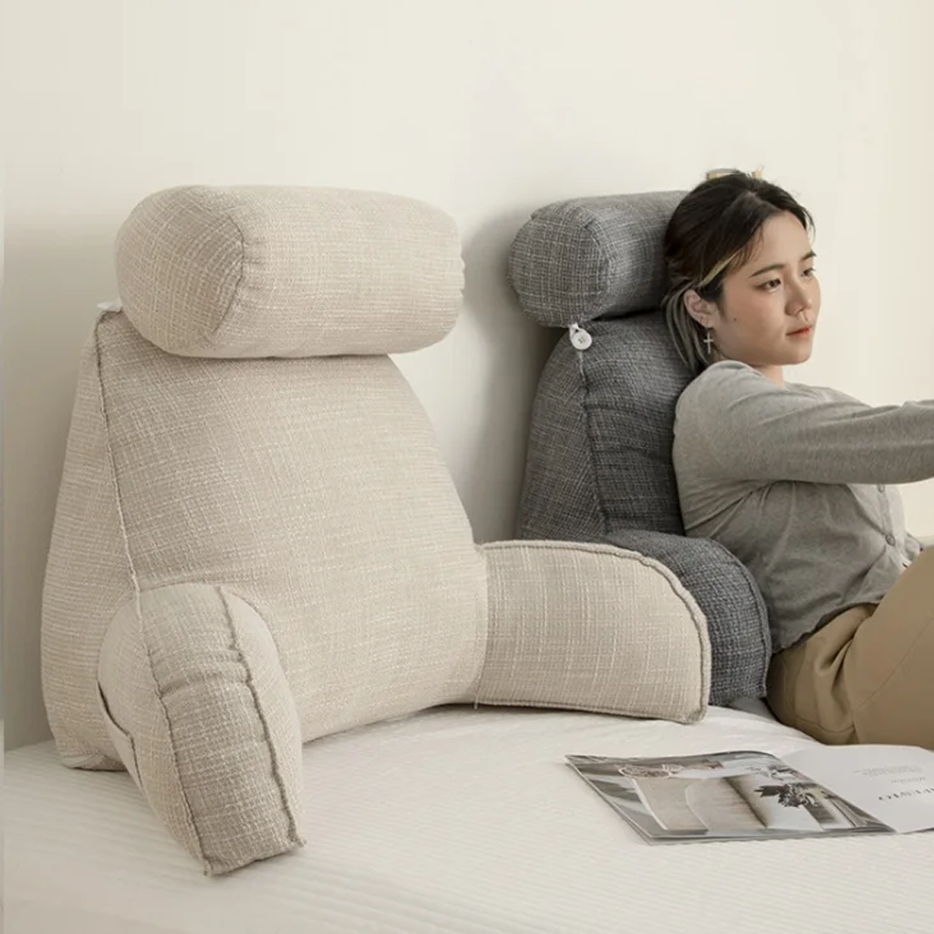 Adjustable Comfort Pillow with Lumbar Support & Armrests