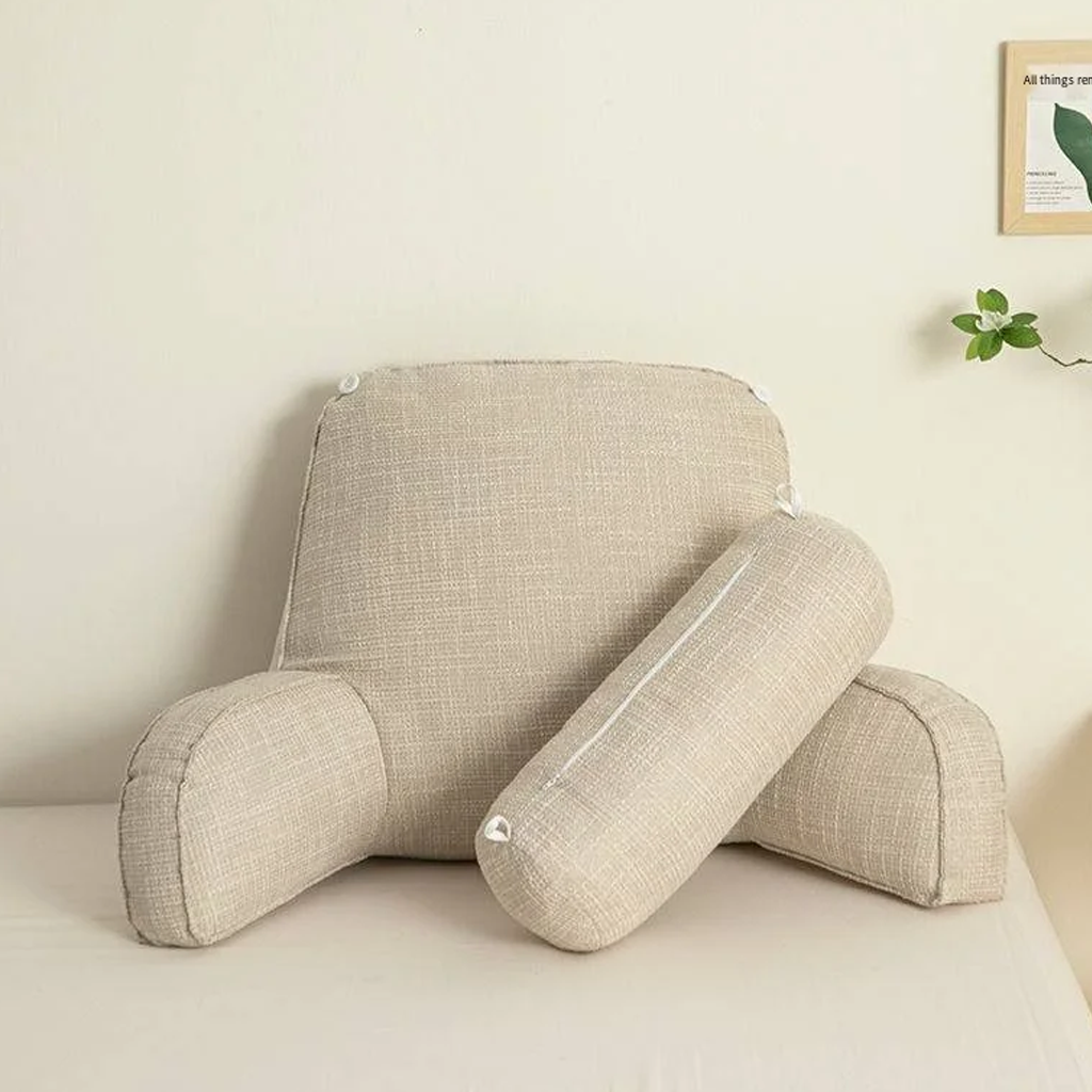 Adjustable Comfort Pillow with Lumbar Support & Armrests