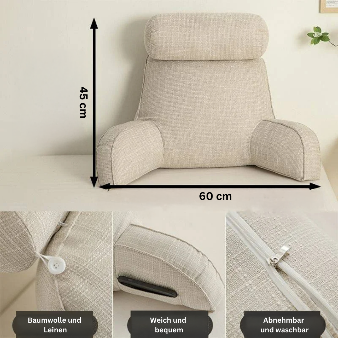Adjustable Comfort Pillow with Lumbar Support & Armrests