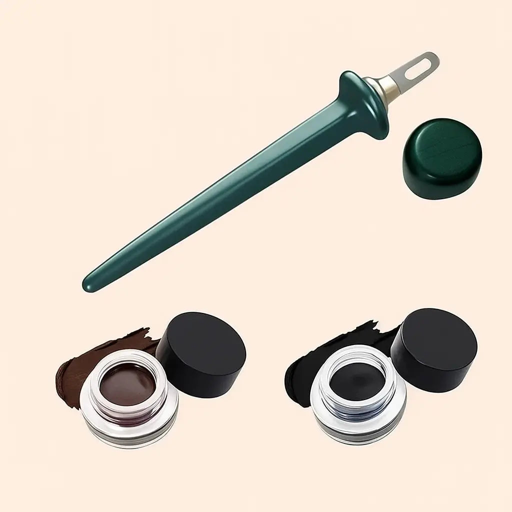All-Day Wear Waterproof Gel Eyeliner Set with Easy Applicator