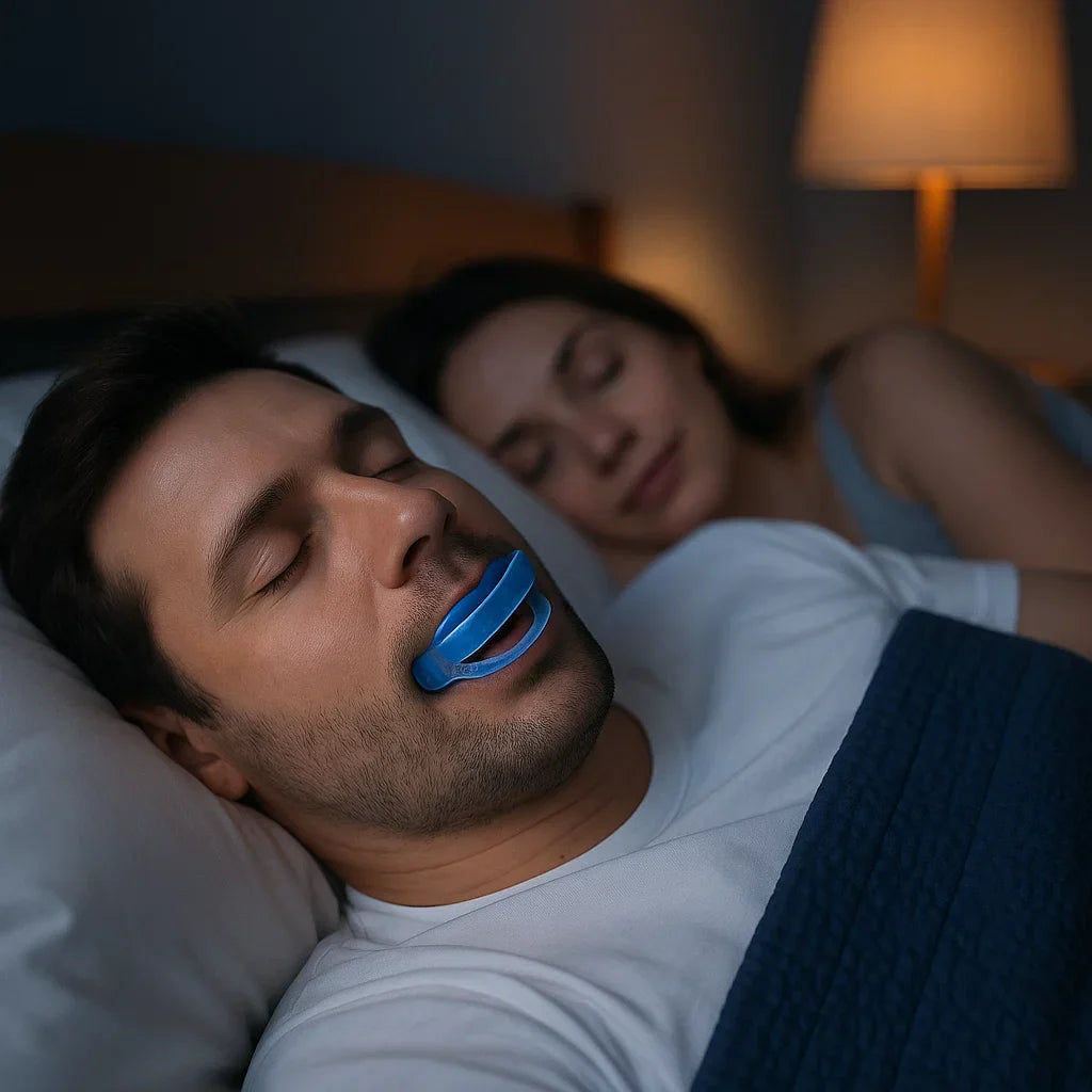 Smart Sleep Aid: Adjustable Jaw Support for Snoring Relief
