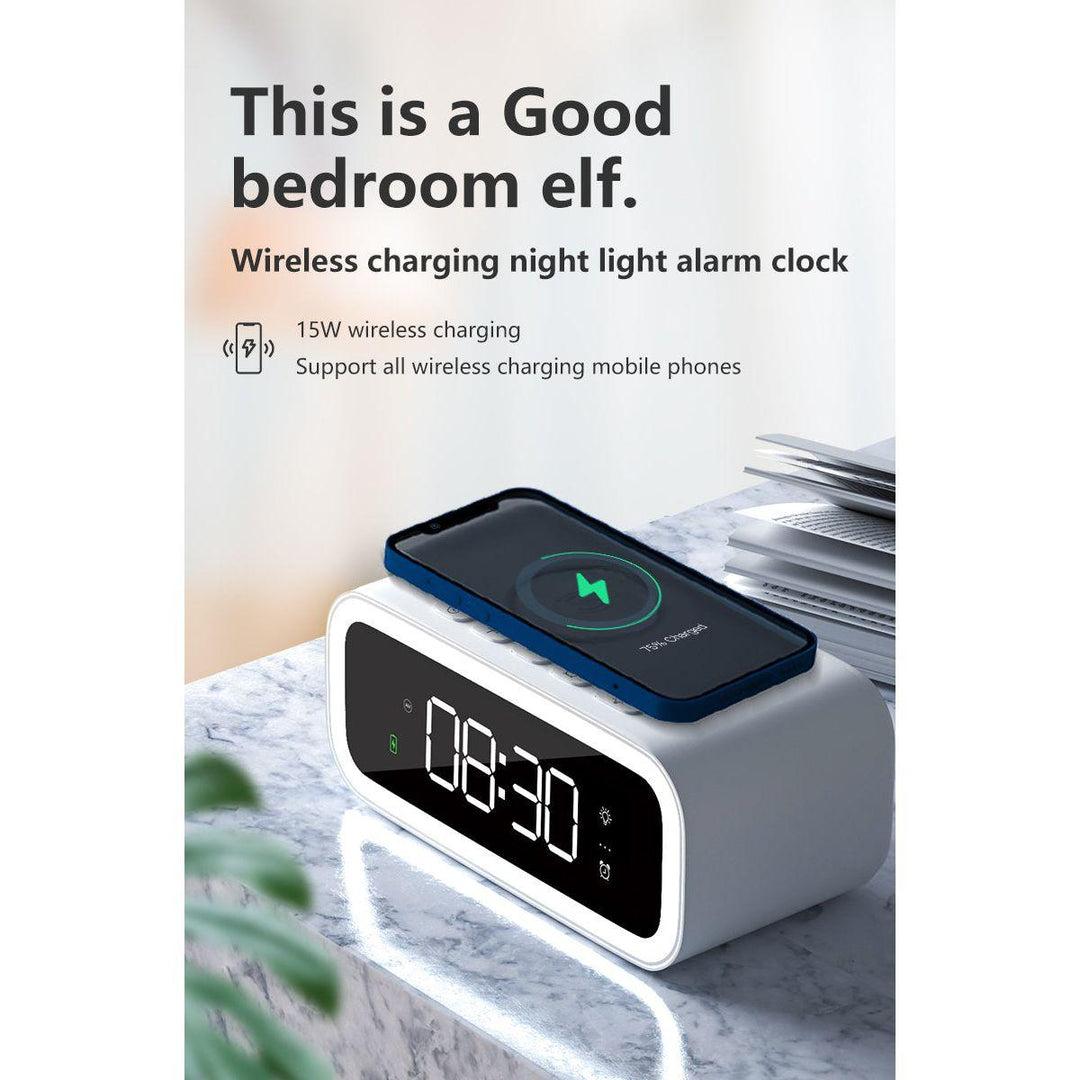 Smart Dual-Function Alarm Clock with Wireless Charger