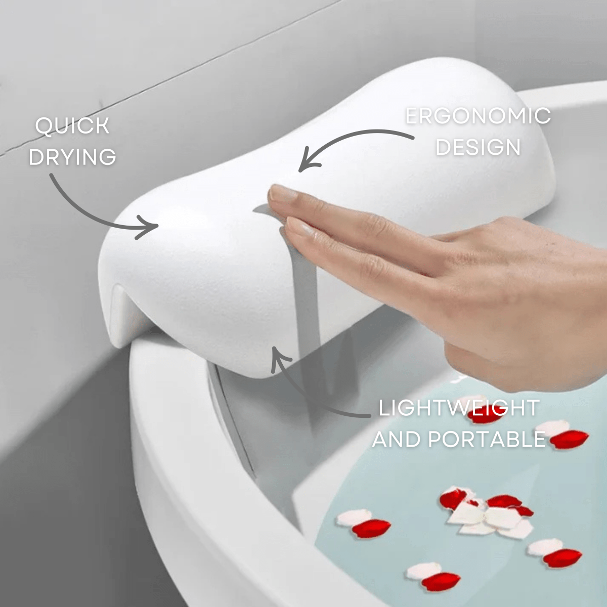 Luxurious Support Pillow for Ultimate Bath Relaxation