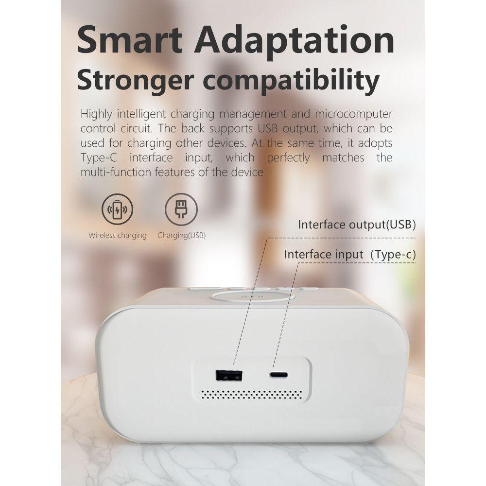 Smart Dual-Function Alarm Clock with Wireless Charger