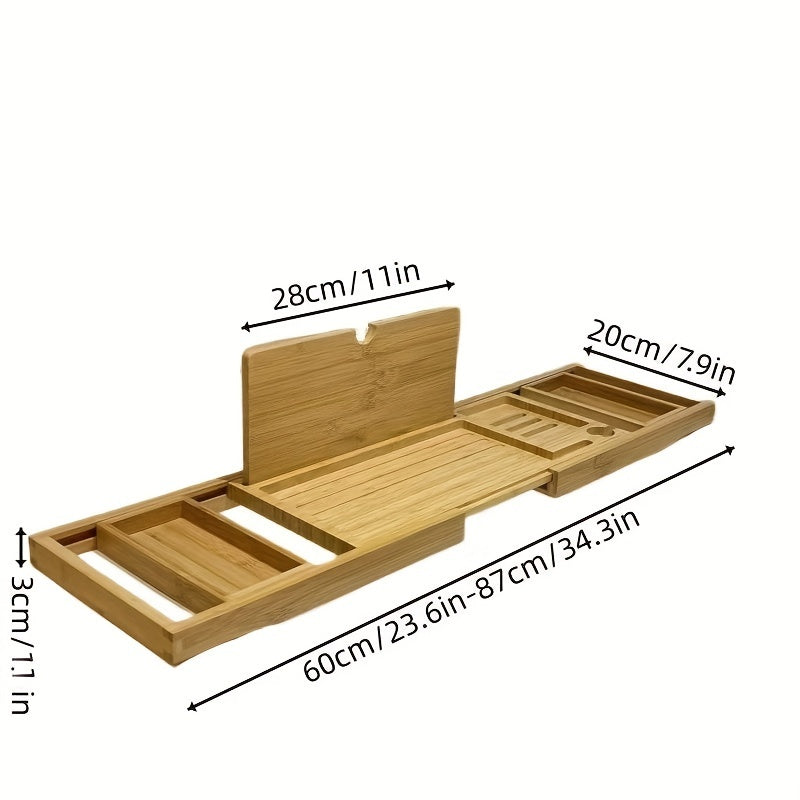 Luxury Bamboo Bath Tray for Enhanced Soaking Experience