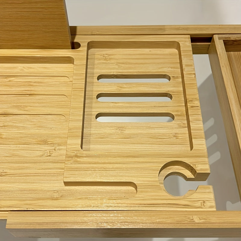 Luxury Bamboo Bath Tray for Enhanced Soaking Experience