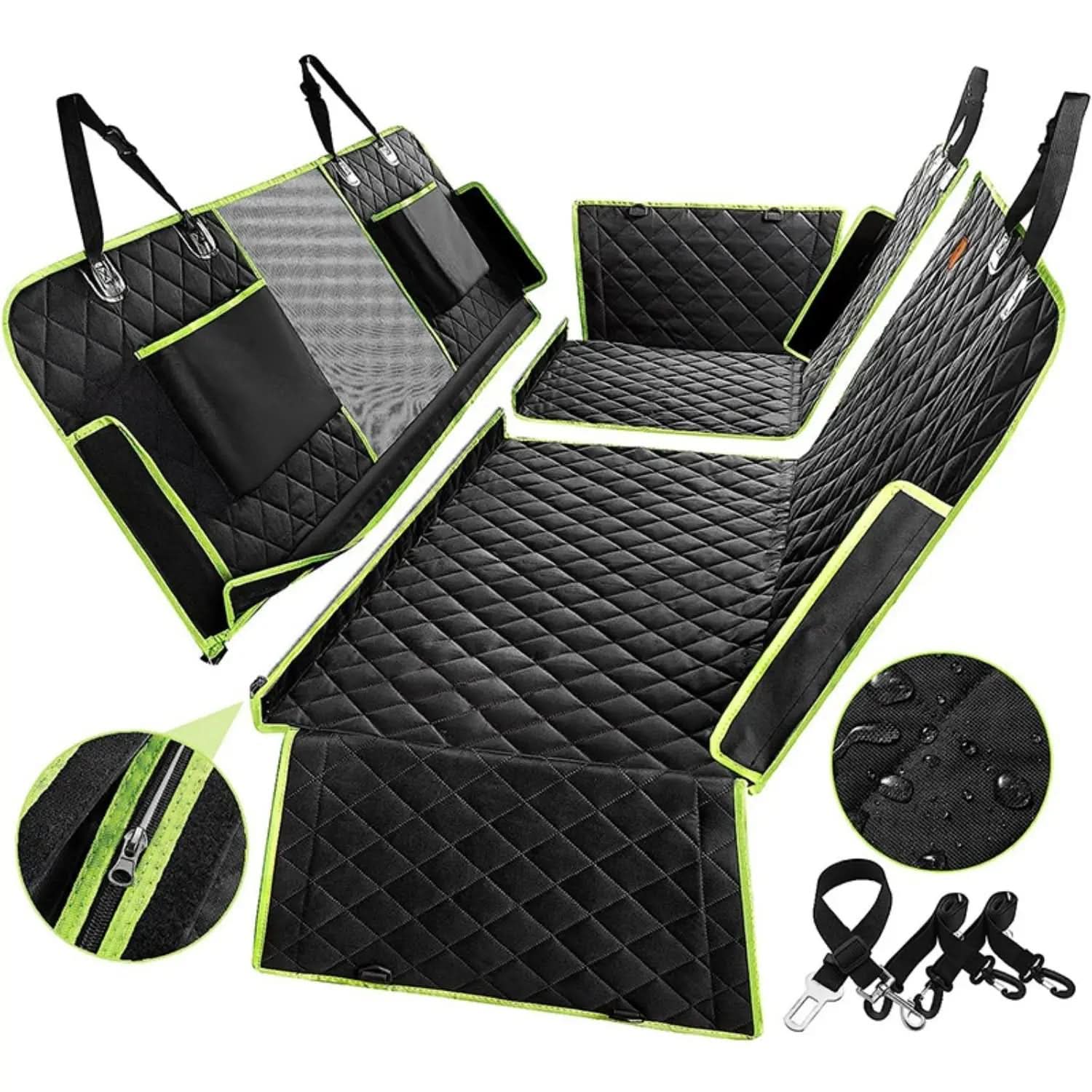 PawSafe 6-in-1 Versatile Dog Car Seat Protector for Travel Comfort