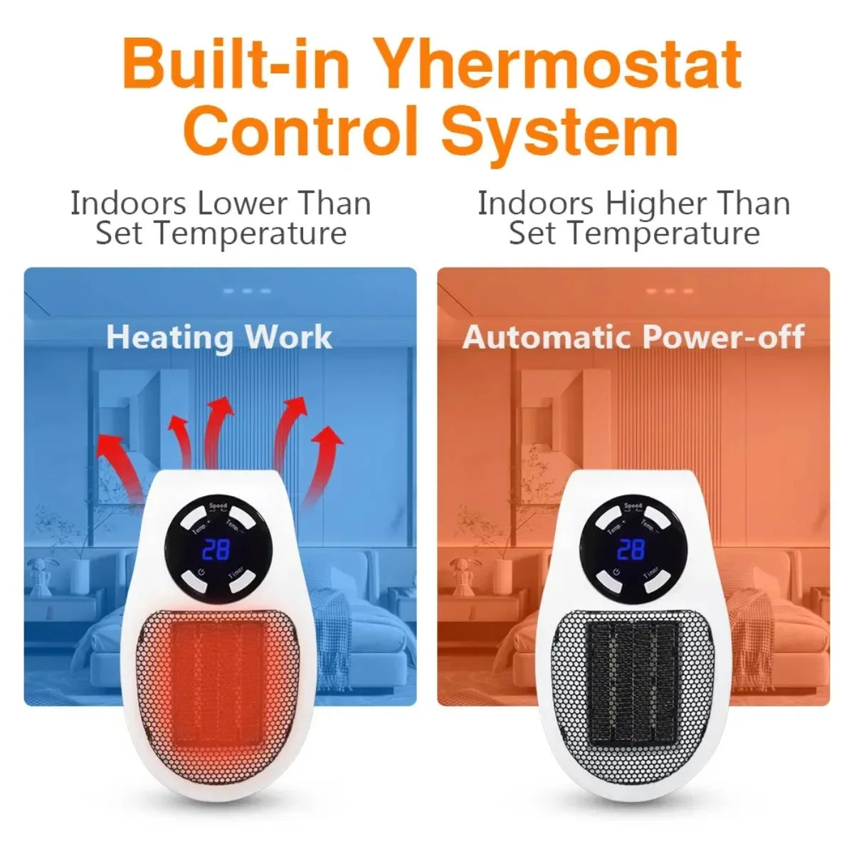 CozyNest Electric Space Heater – Safe & Portable Indoor Heating