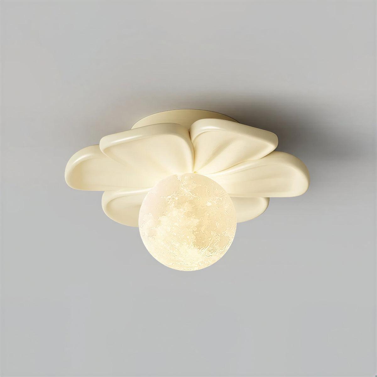 Elegant Floral Ceiling Light Fixture with Integrated LED