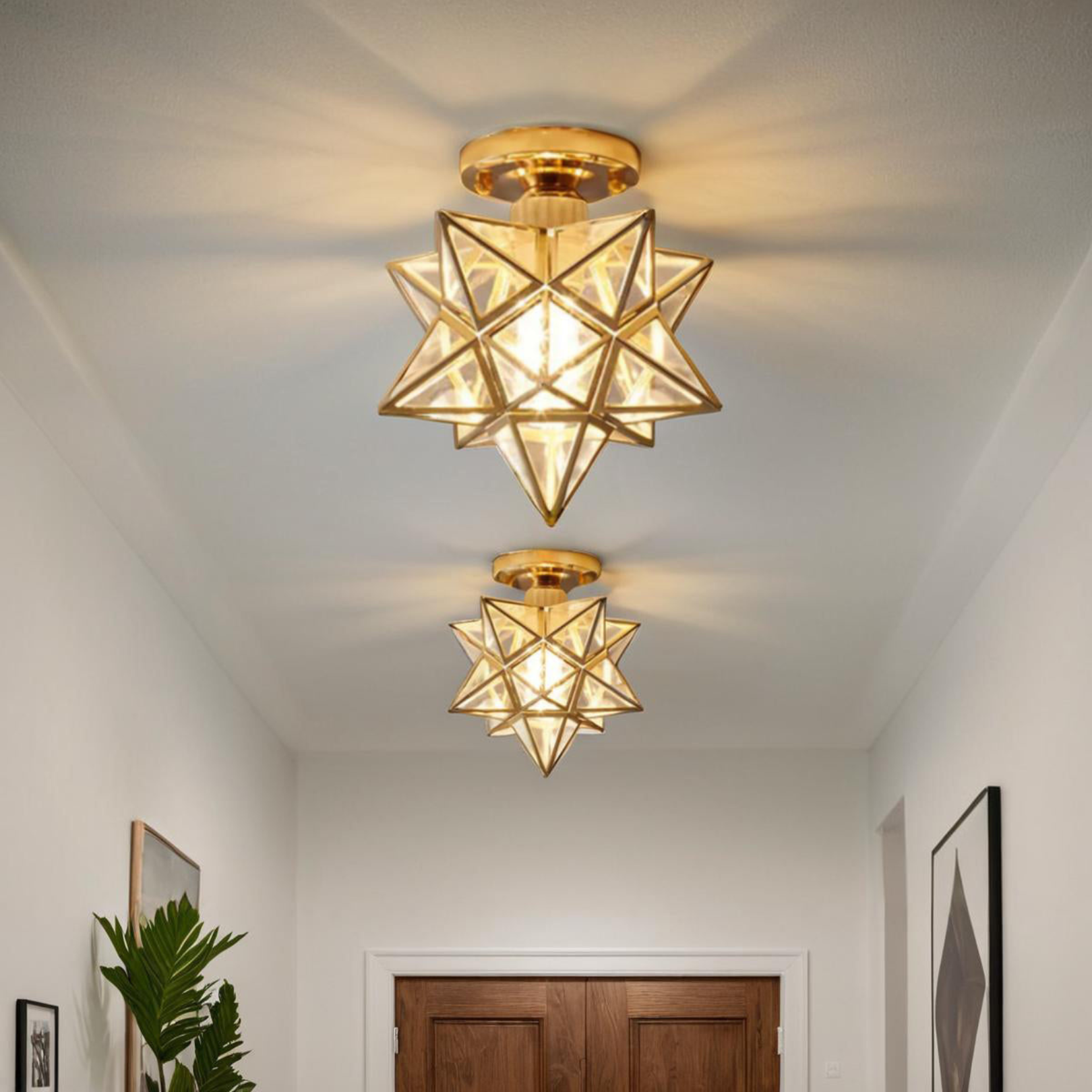Starry Glow Flush Mount Ceiling Lamp - 20 cm LED Light
