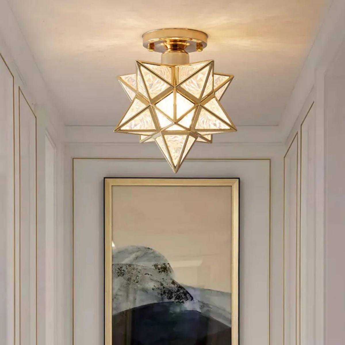 Starry Glow Flush Mount Ceiling Lamp - 20 cm LED Light
