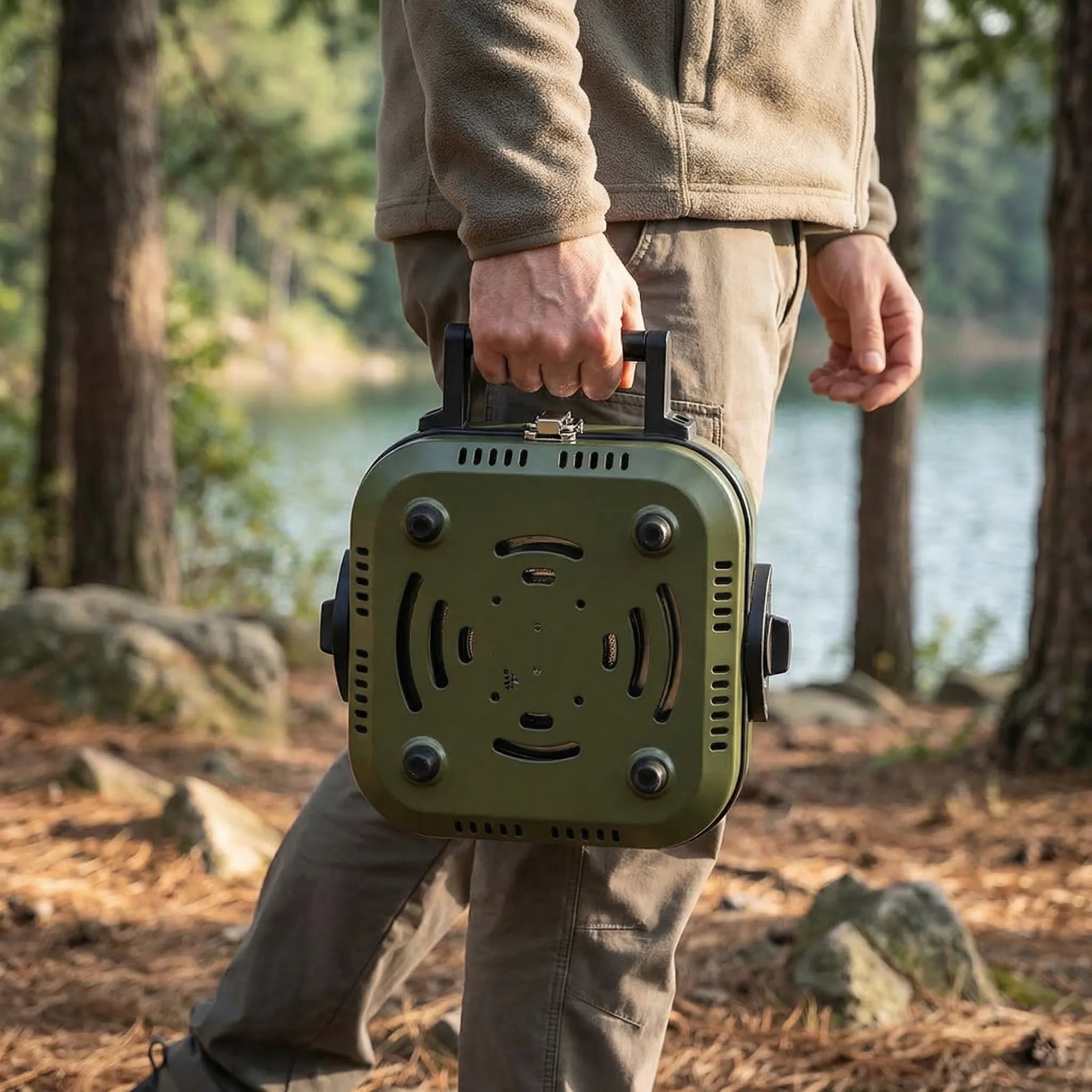 Portable Dual-Burner Gas Stove for Camping - Foldable Design