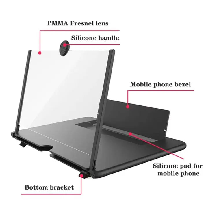 Portable Screen Enhancer for Movies and Reading