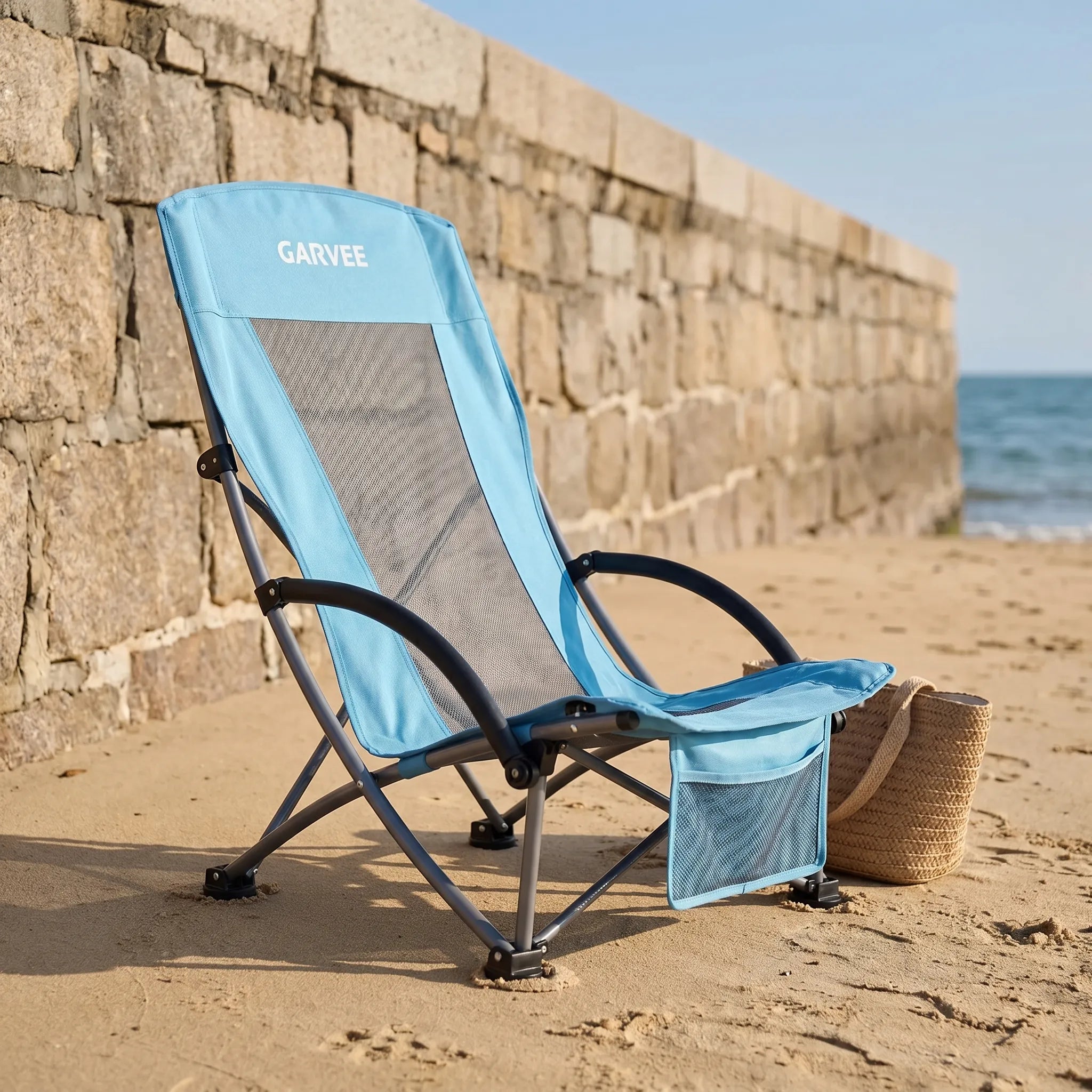 Portable High-Back Beach Chair for Comfortable Outdoor Relaxation