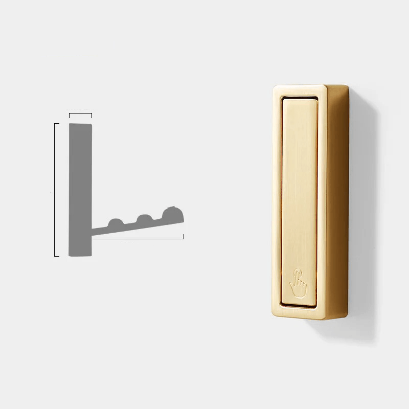 Space-Saving Metal Wall Hook with Foldable Design