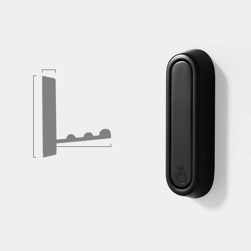 Space-Saving Metal Wall Hook with Foldable Design