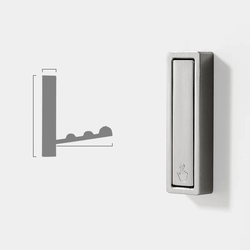 Space-Saving Metal Wall Hook with Foldable Design