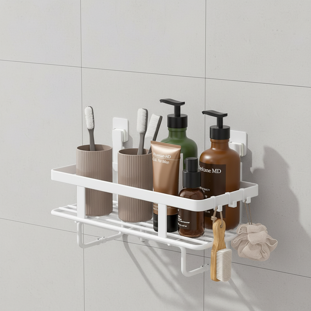 Bathroom Storage Rack - Freestanding Shelf for Toiletries