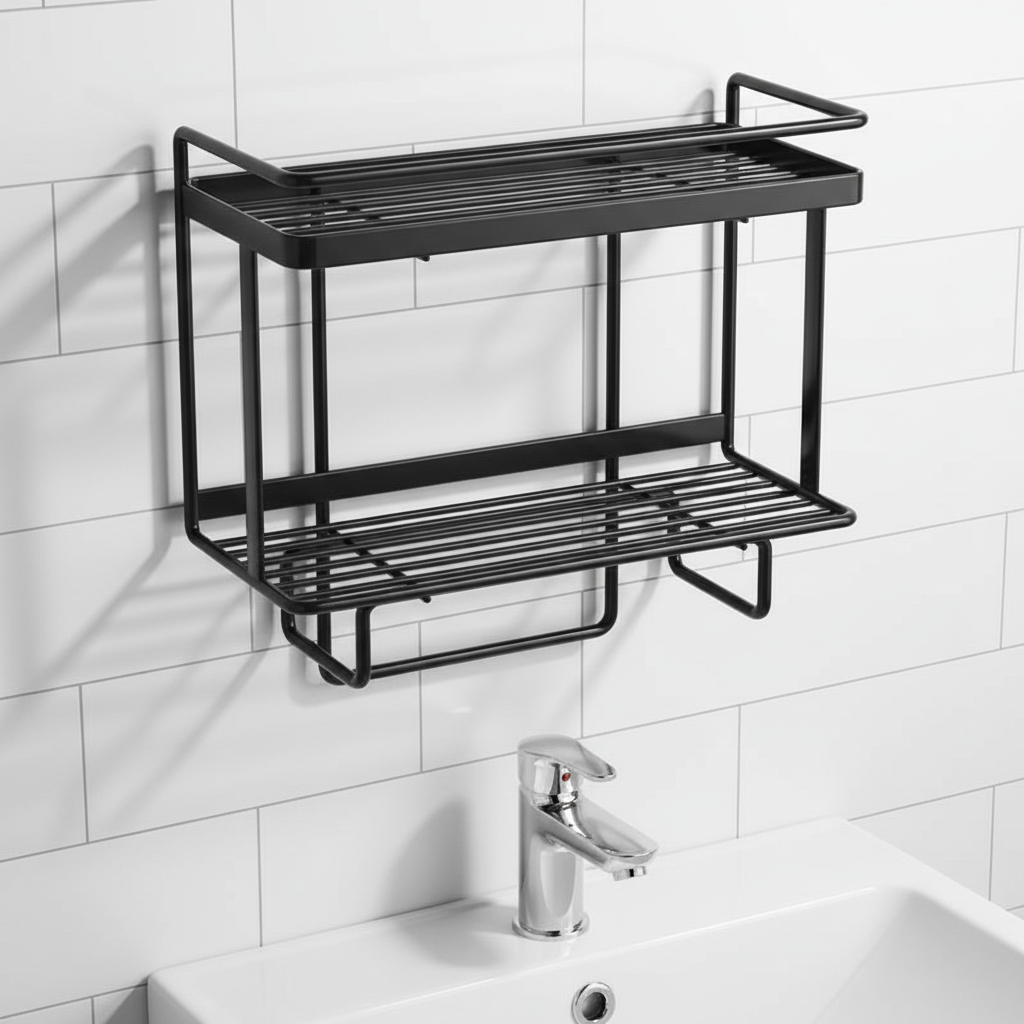 Bathroom Storage Rack - Freestanding Shelf for Toiletries