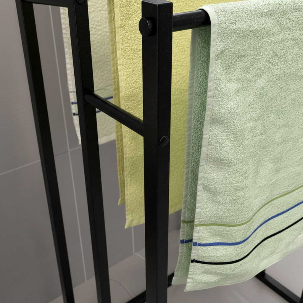 Steel Towel Stand - Freestanding Bathroom Organizer