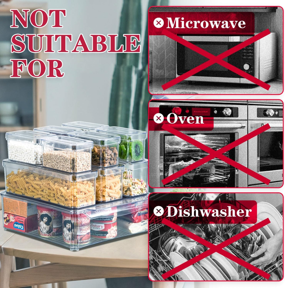 Stackable Food Storage Container Set | BPA-Free Organization Solution