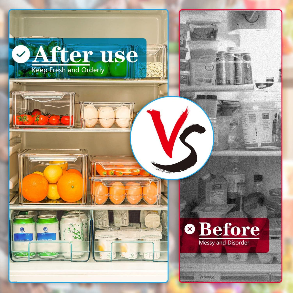 Stackable Food Storage Container Set | BPA-Free Organization Solution