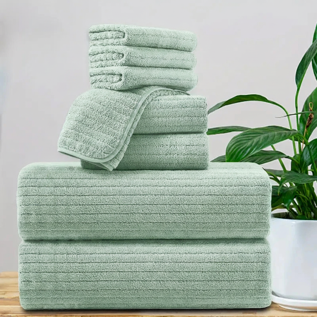 Quick-Dry Terry Cloth Bath Towel Set