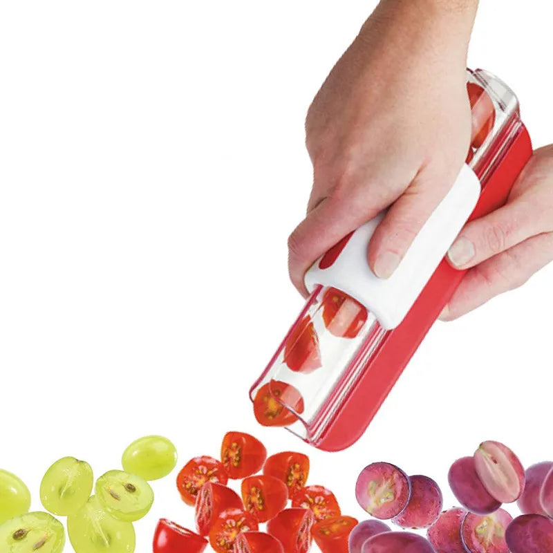 Versatile Fruit Cutter with Concealed Blade for Easy Slicing