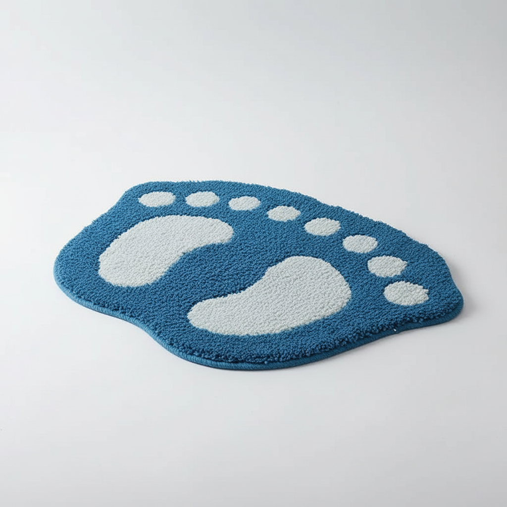 Cozy Bath Mat in Foot Shape - Comfortable and Soft