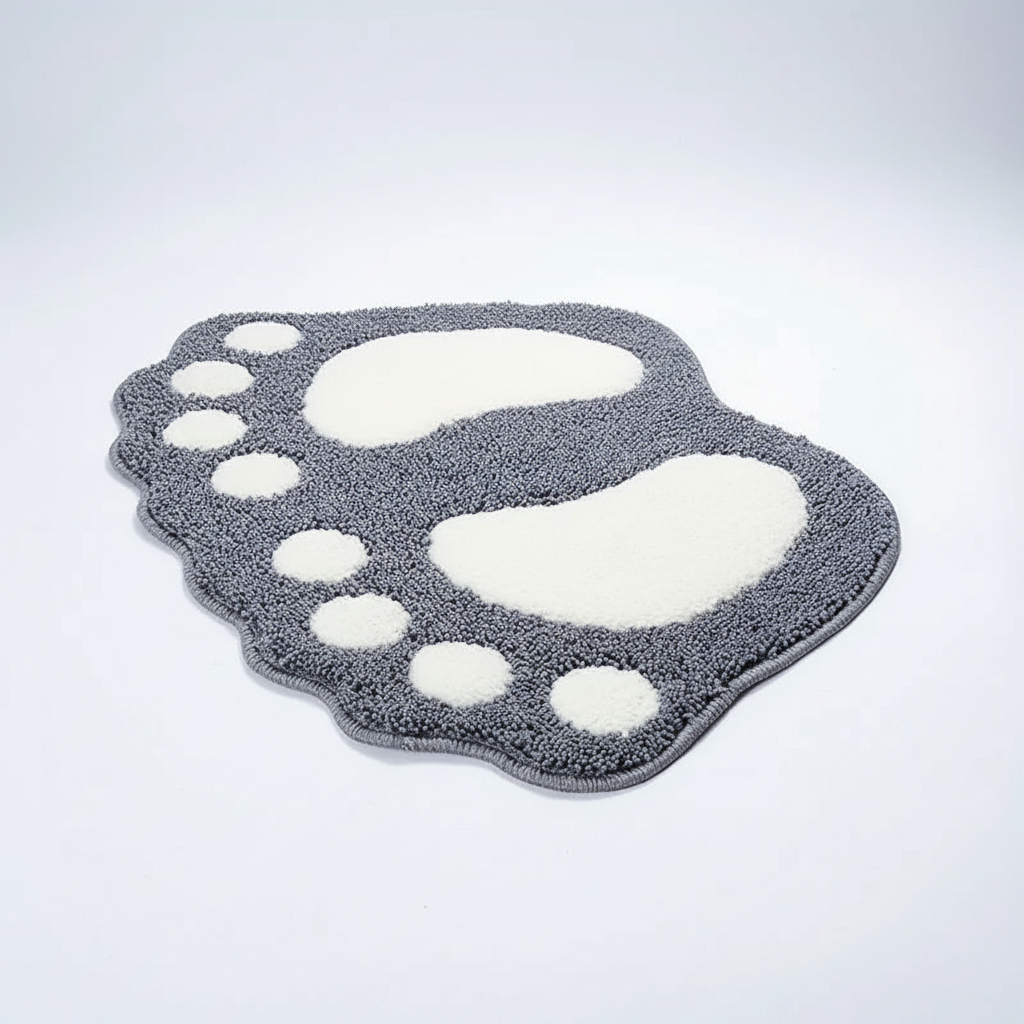 Cozy Bath Mat in Foot Shape - Comfortable and Soft