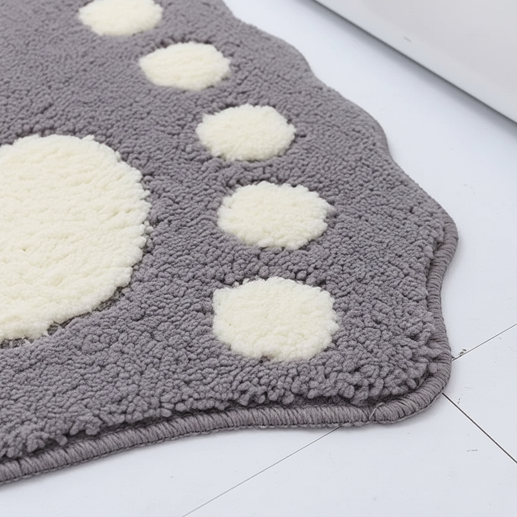 Cozy Bath Mat in Foot Shape - Comfortable and Soft
