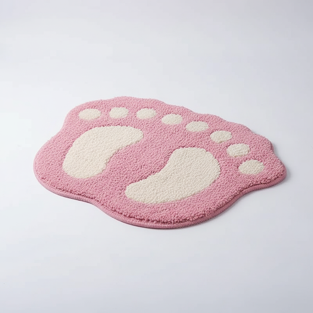 Cozy Bath Mat in Foot Shape - Comfortable and Soft