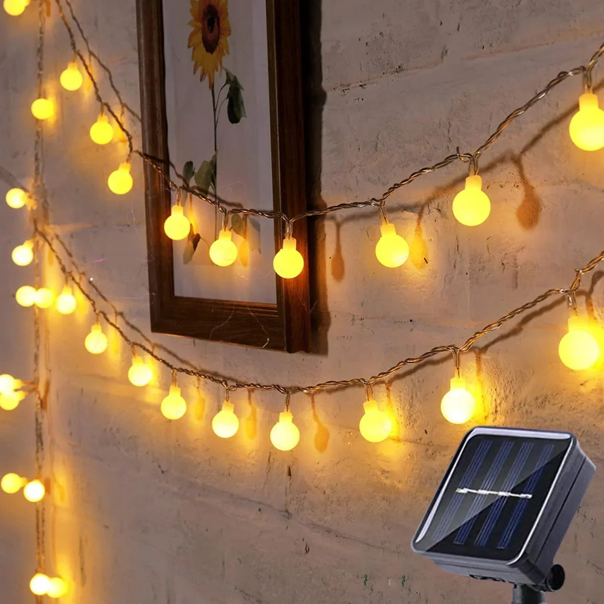 Eco-Friendly Outdoor String Lights with Solar Power