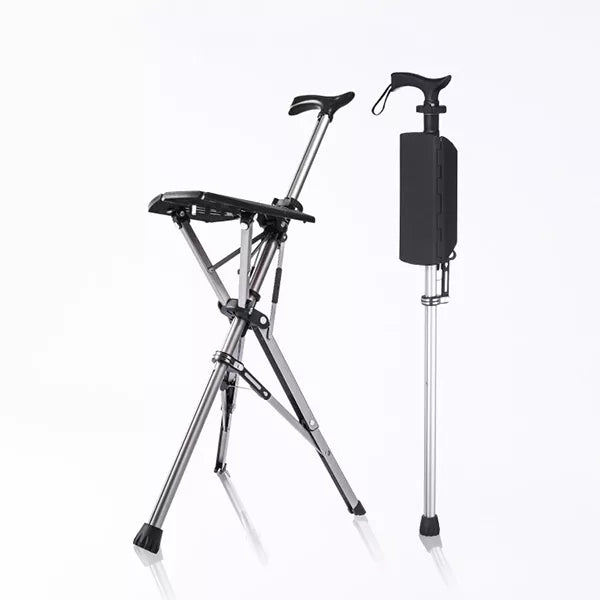 Versatile Walking Cane with Integrated Seat