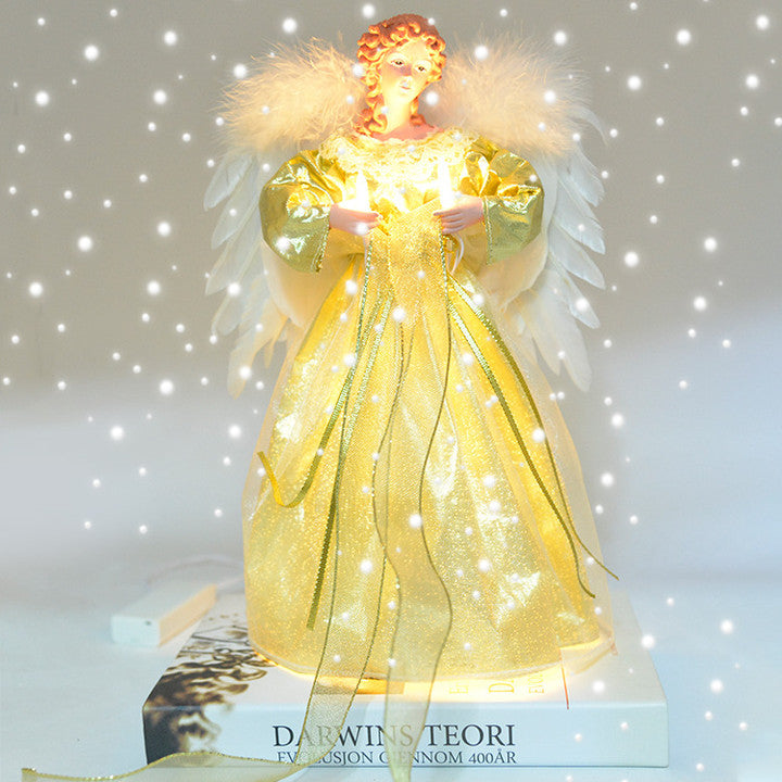 Enchanting Illuminated Angel Tree Topper for Christmas