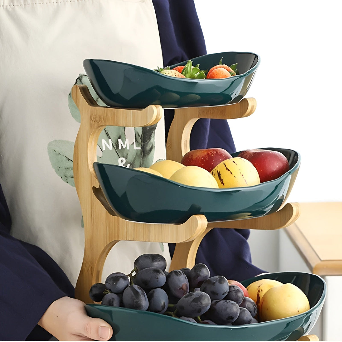 Elegant Multi-Layered Fruit and Snack Organizer