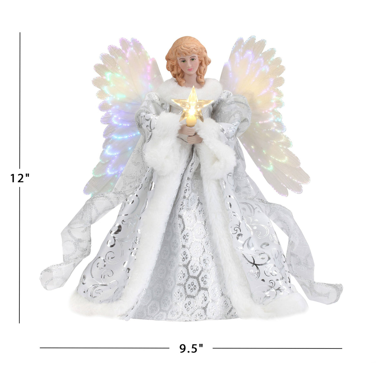 Enchanting Illuminated Angel Tree Topper for Christmas