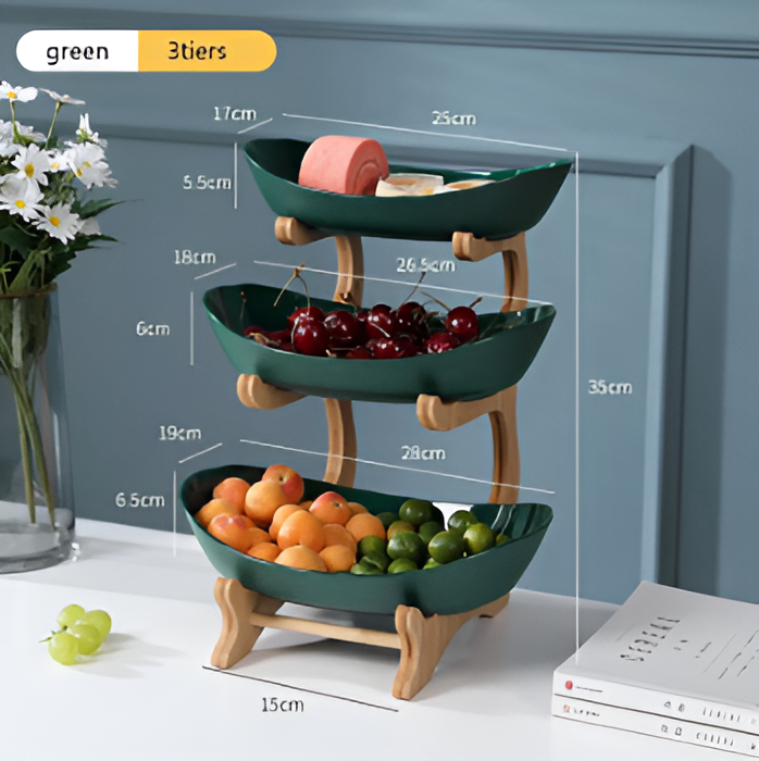 Elegant Multi-Layered Fruit and Snack Organizer