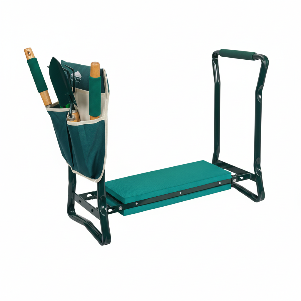 GardenEase - Versatile Seat and Knee Pad with Storage for Effortless Gardening