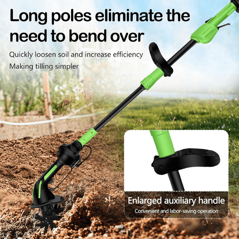 EcoTiller | Wireless Soil Cultivator with Adjustable Handle